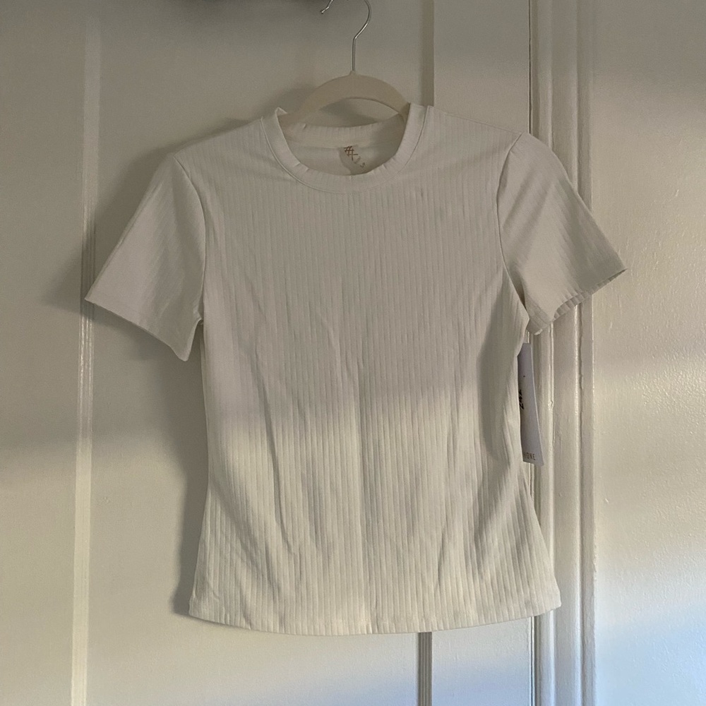 RHONE | Modern Rib Tee in Snow White